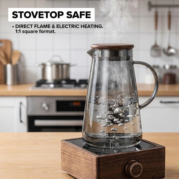 Elegant Heat-Safe Glass Kettle